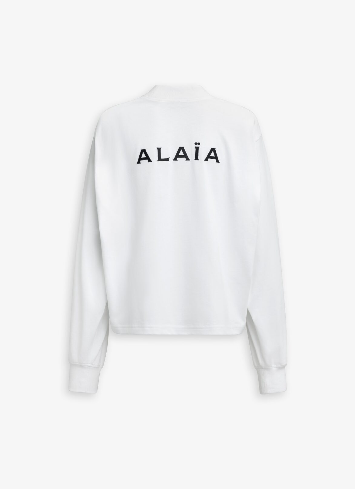 COTTON LONG-SLEEVED T-SHIRT ALAÏA WHITE COTTON LONG-SLEEVED T-SHIRT